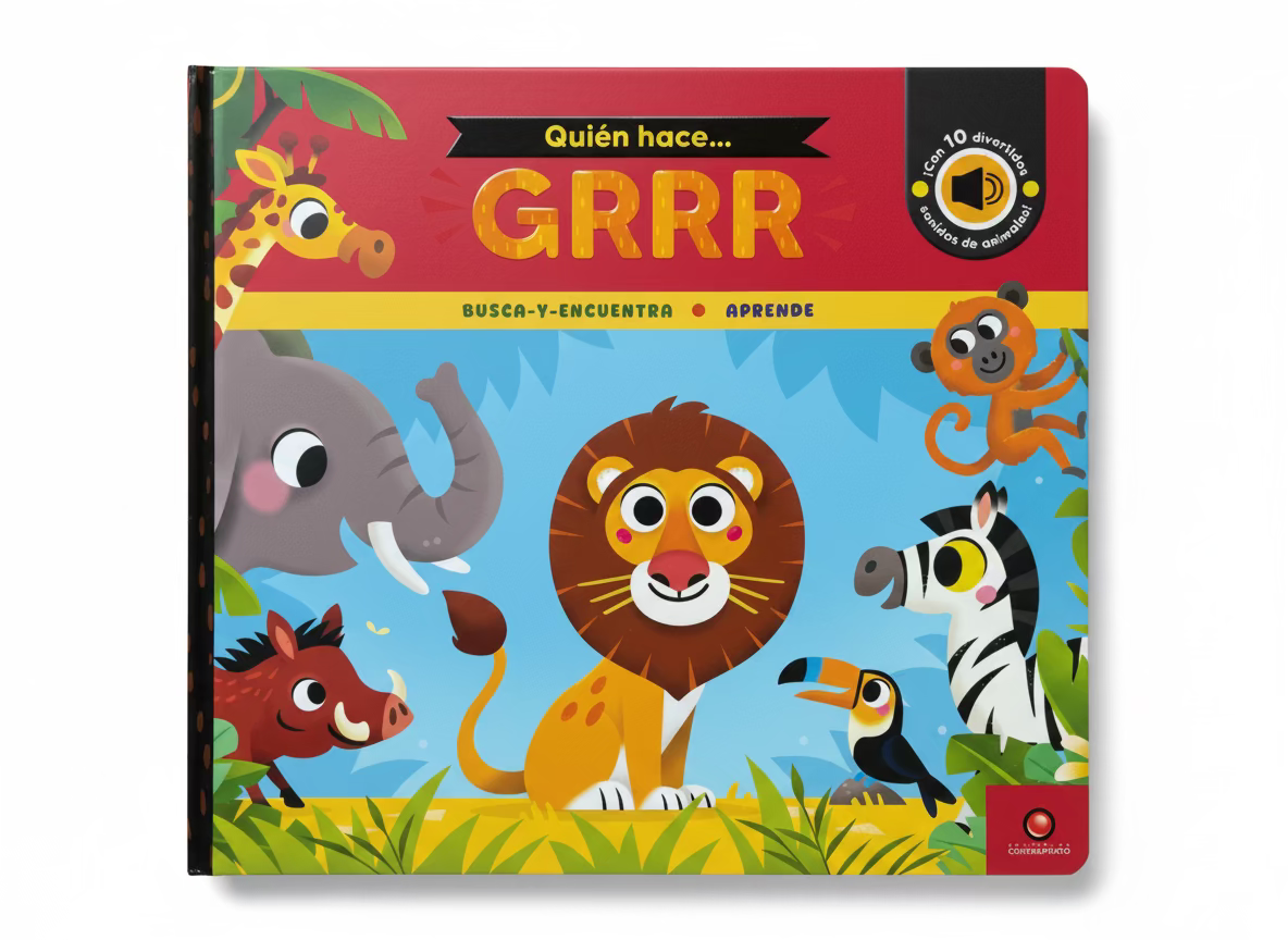 Quién hace… GRRR. Con 10 sonidos de animales. 0 a 3 años