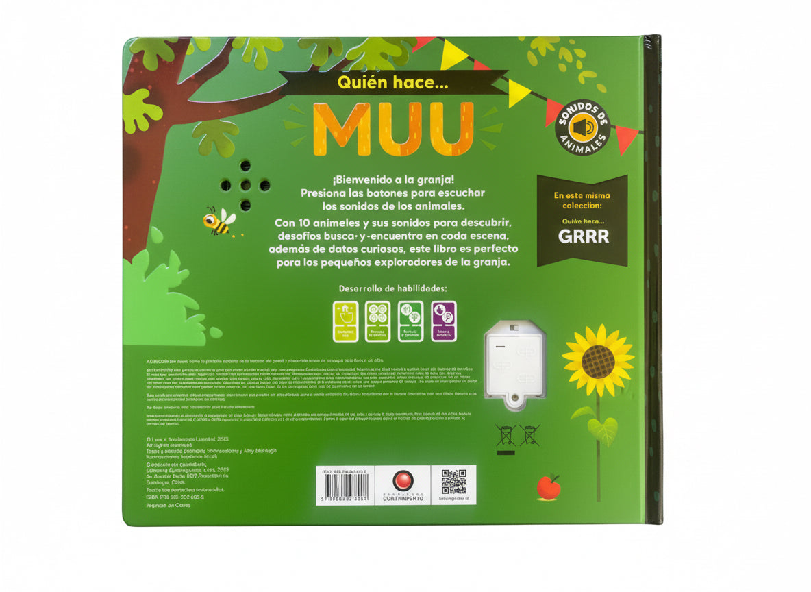 Quién hace… MUU. Con 10 sonidos de animales 0 a 3 años