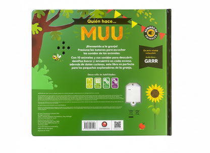 Quién hace… MUU. Con 10 sonidos de animales 0 a 3 años