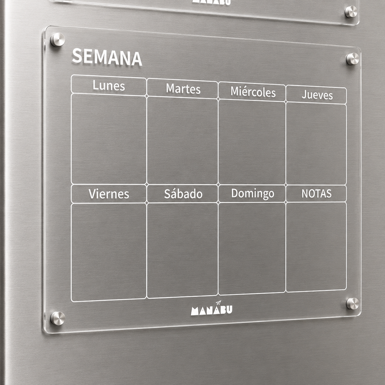PREVENTA: Pack x2 Unid. Calendario Magnético MES & SEMANA Español + 5 Lápices tiza líquida A