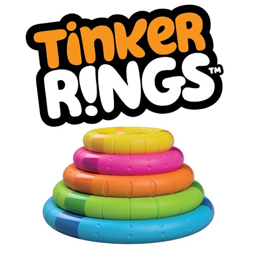 Tinker Rings, 5 anillos imantados con texturas. 2+