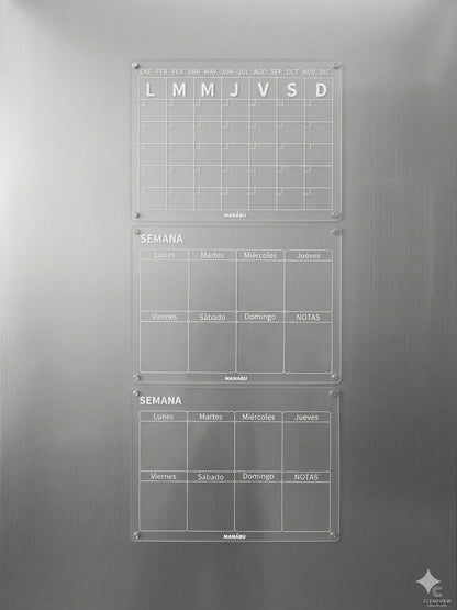 Pack x3: Calendario Mensual + Semanal + Rutinas