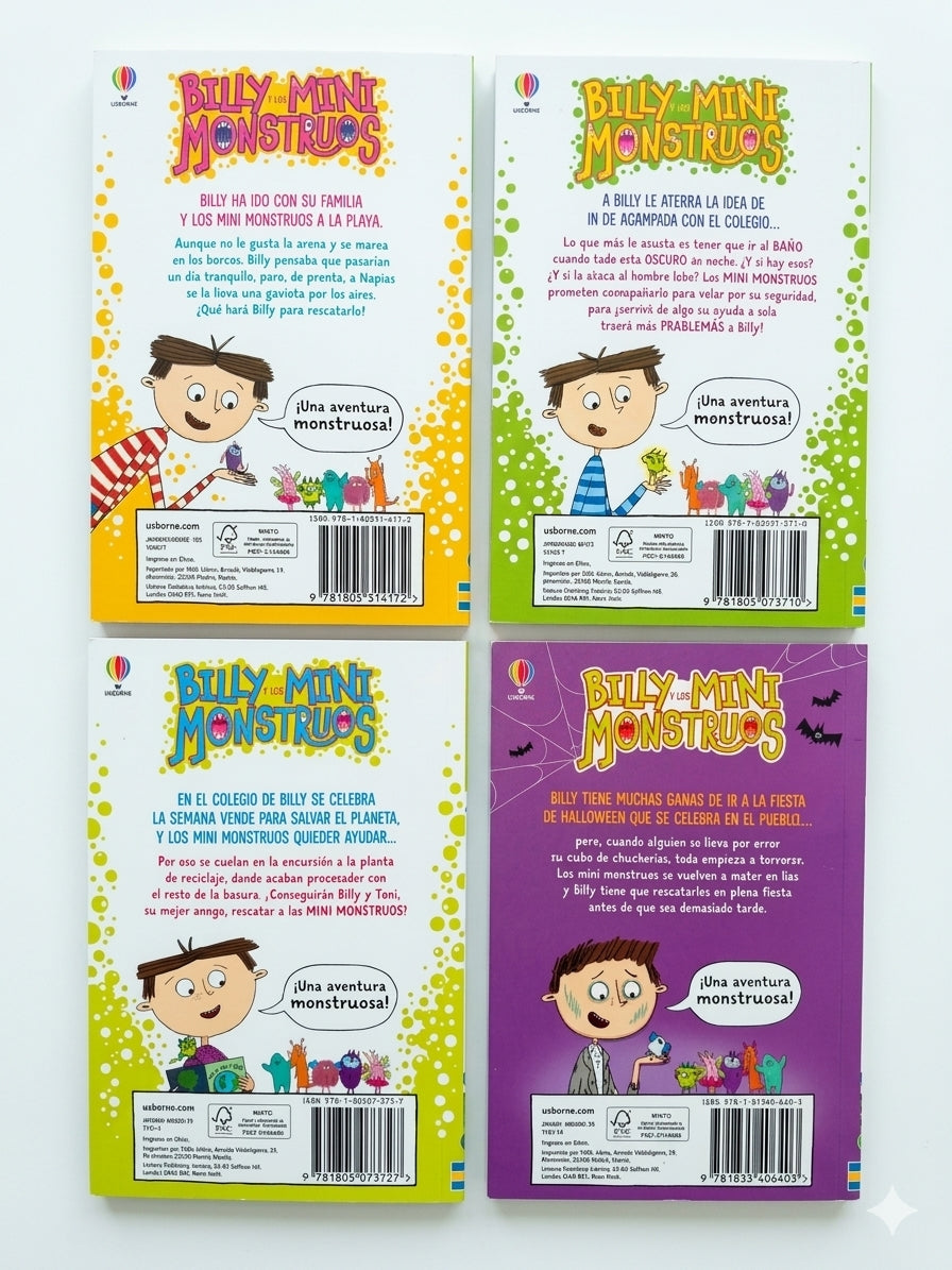 Pack x4: Billy y Los Mini Monstruos. Vol 8 + 9 + 10 + 11