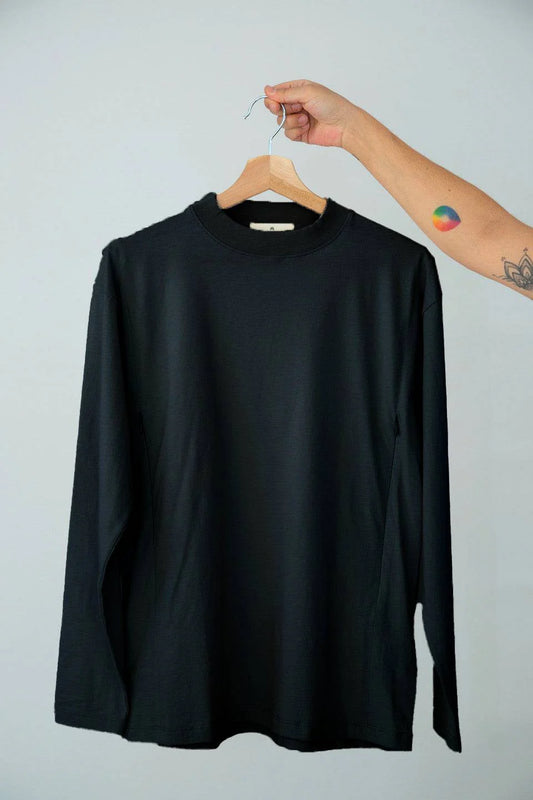 Polera de Lactancia Tere (Manga Larga) Color Negro