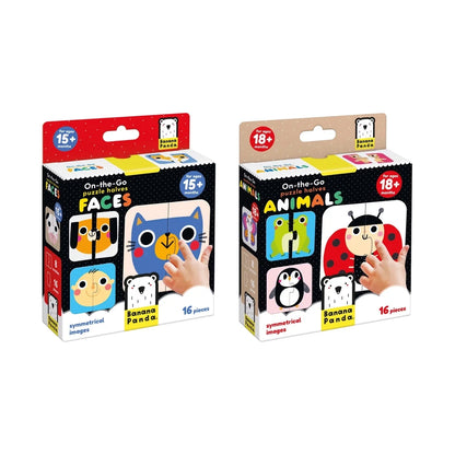 Pack 1 año +: Puzzles On The Go: Caras y Animales