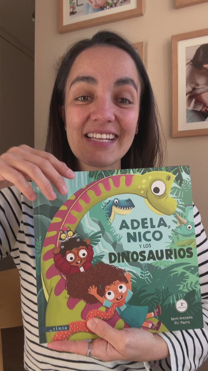 Adela, Nico y los dinosaurios (dinosaurios, exploración, curiosidad).
