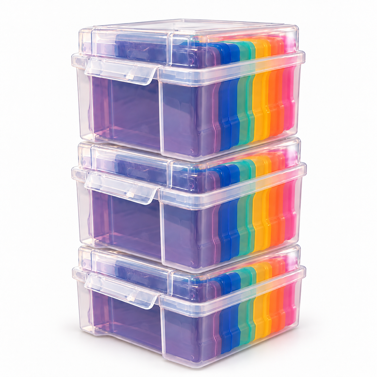 PACK: 3X Cajas Organizadoras de 6 cajas color c/u (3 unid)