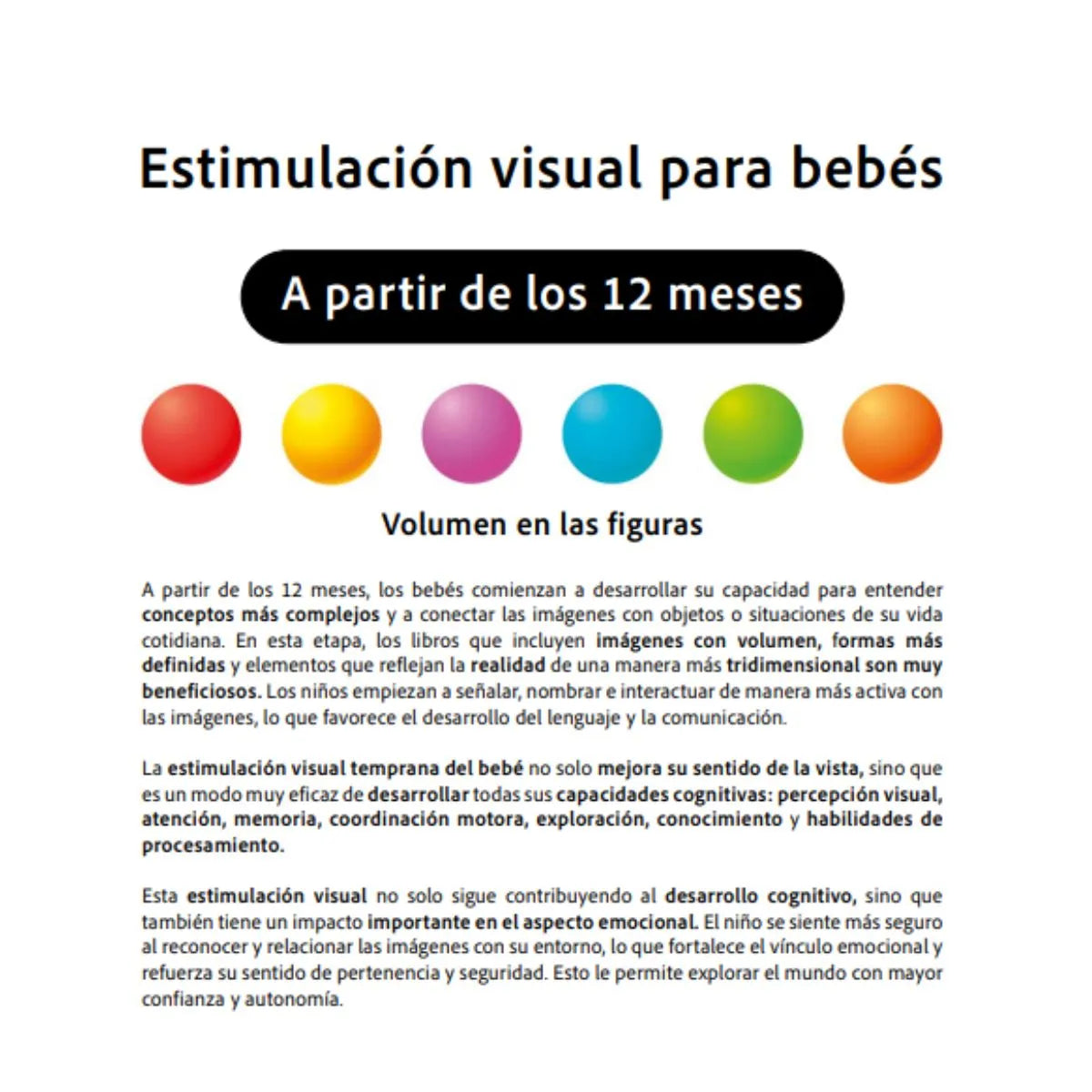 Estimulación Visual 12M+ (volumen de figuras)